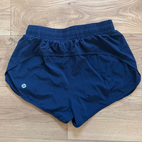 Lululemon Running Shorts Navy 2.5” Lined Zip Pockets Women’s XS 2 - Picture 3 of 5